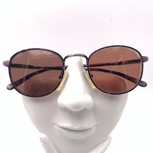 Vintage Orlando Brown Purple Oval Sunglasses Frames